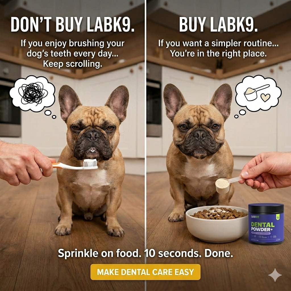 LabK9 Dog Dental Powder - Fix your dog’s bad breath without brushing